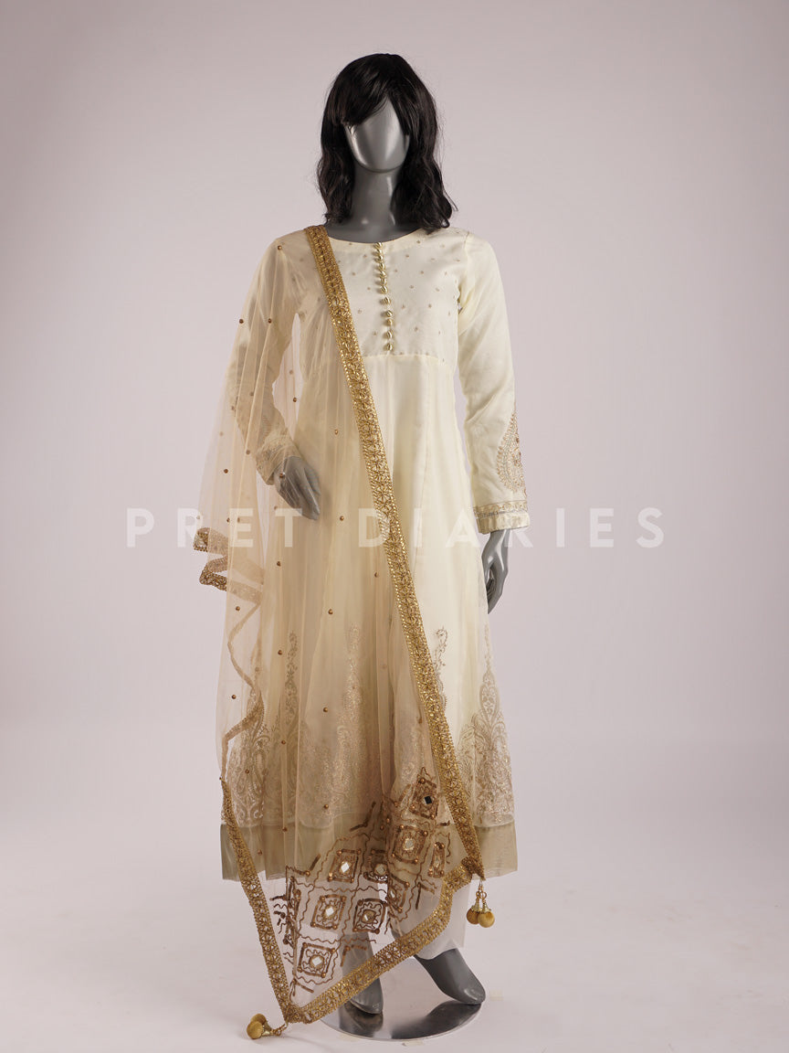 Skin Handwork Dupatta - 54399