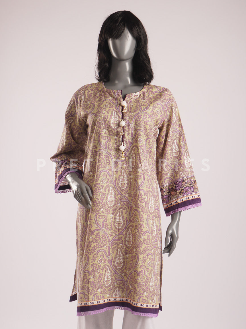 Skin Khaddar Kurta - 54444