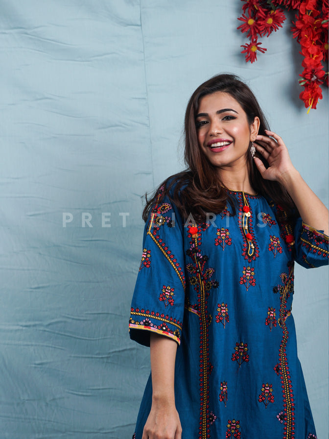 Teal Embroidered 2 pc - 54278