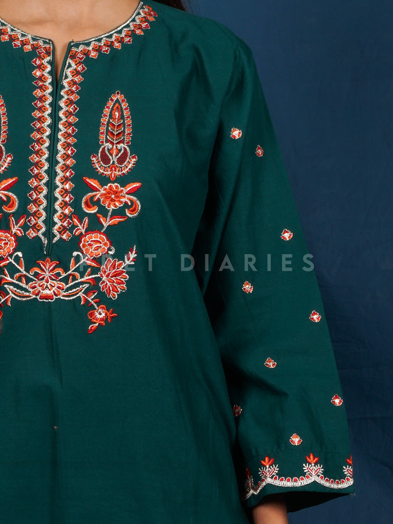 Teal Embroidered 2 pc - 54735