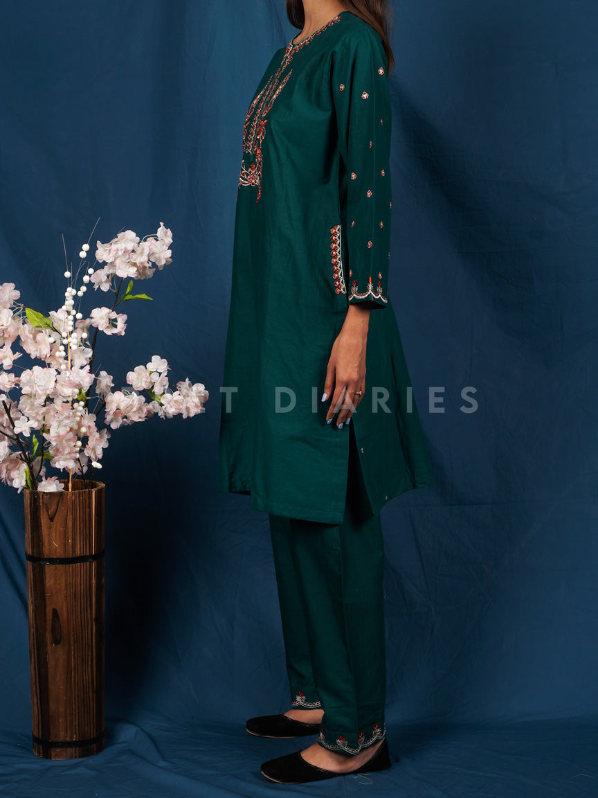 Teal Embroidered 2 pc - 54735