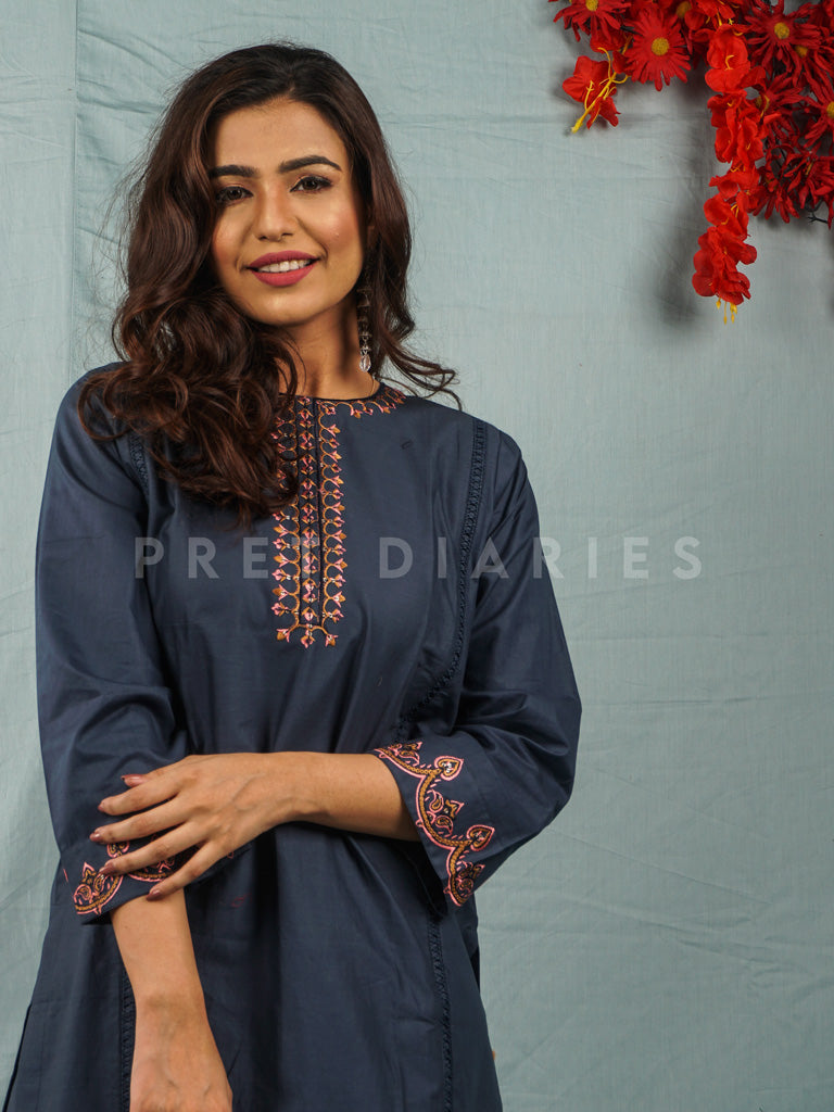 Teal Embroidered 2 pc - 54601