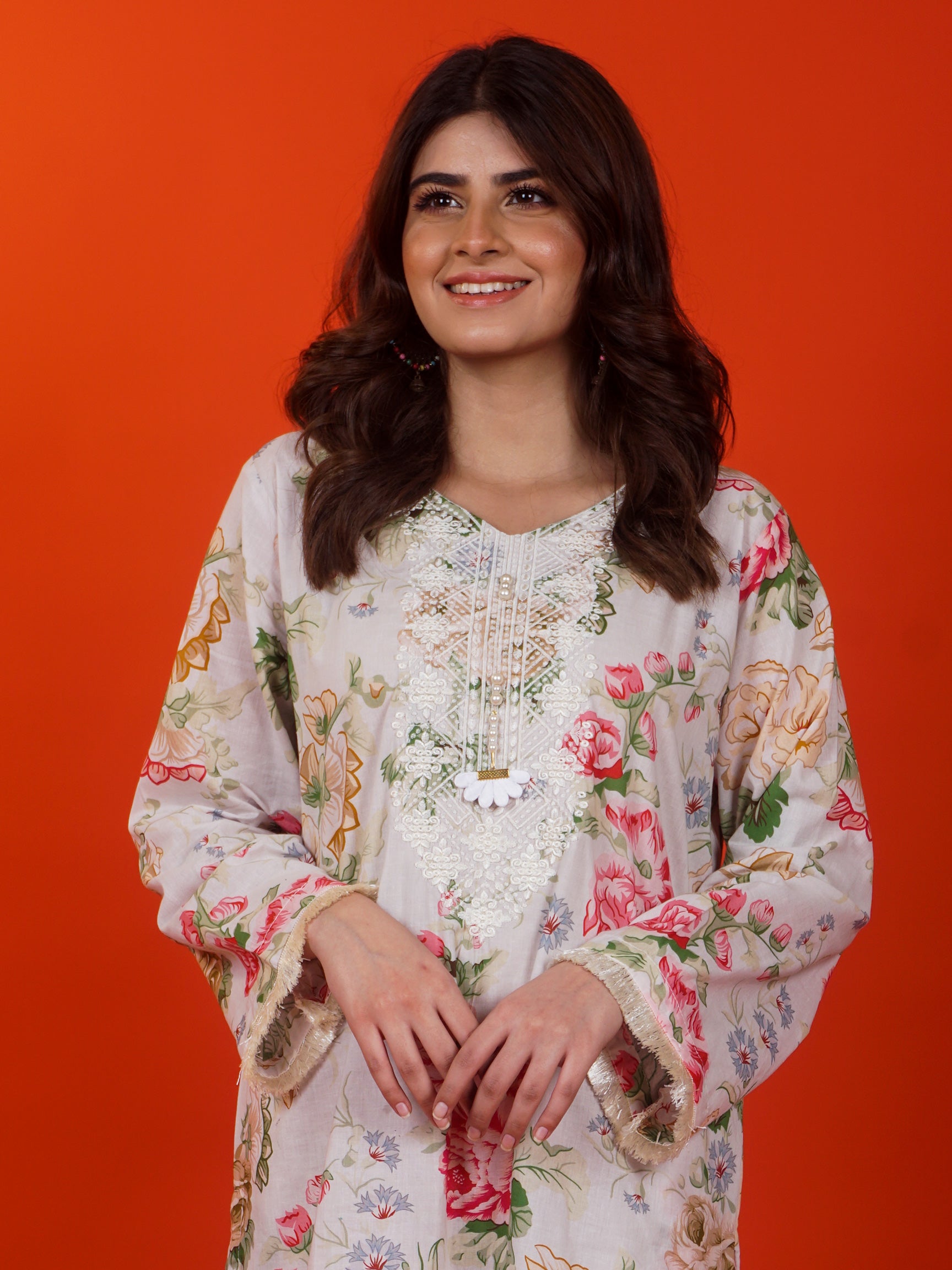 White Embroidered 2 pc - 54781