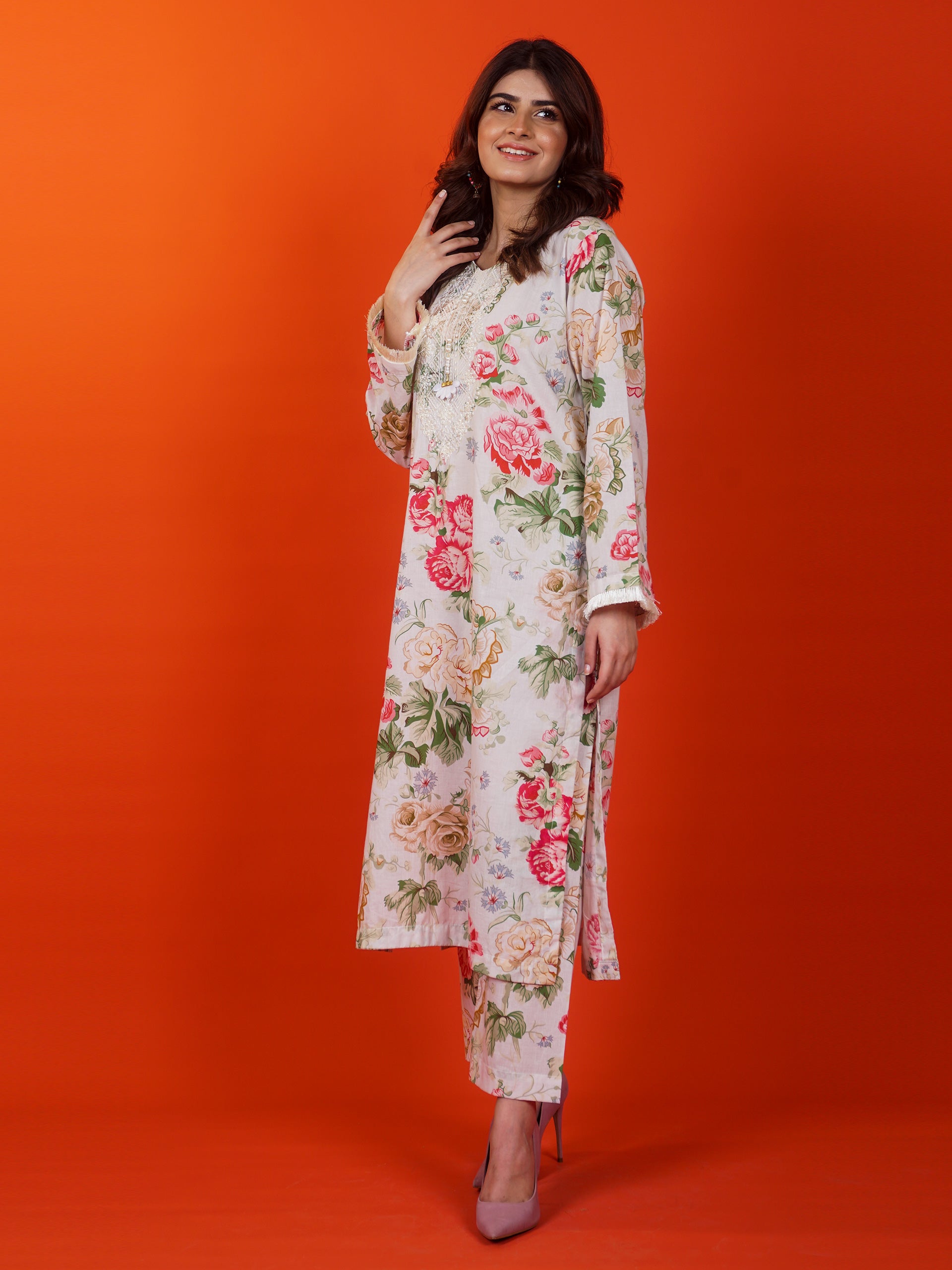White Embroidered 2 pc - 54781
