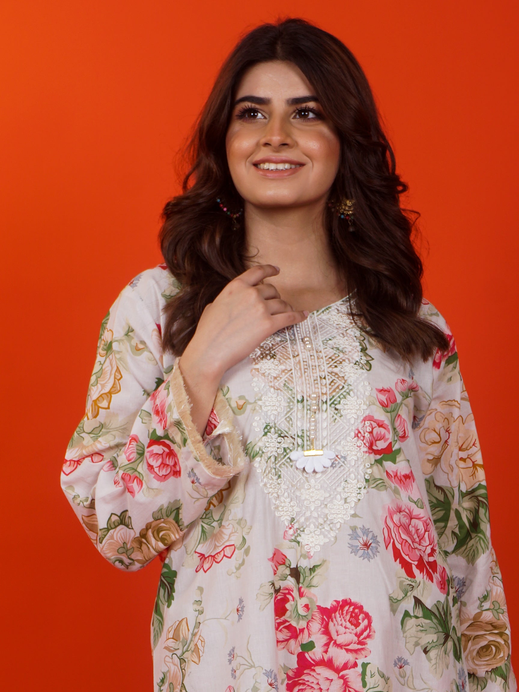 White Embroidered 2 pc - 54781