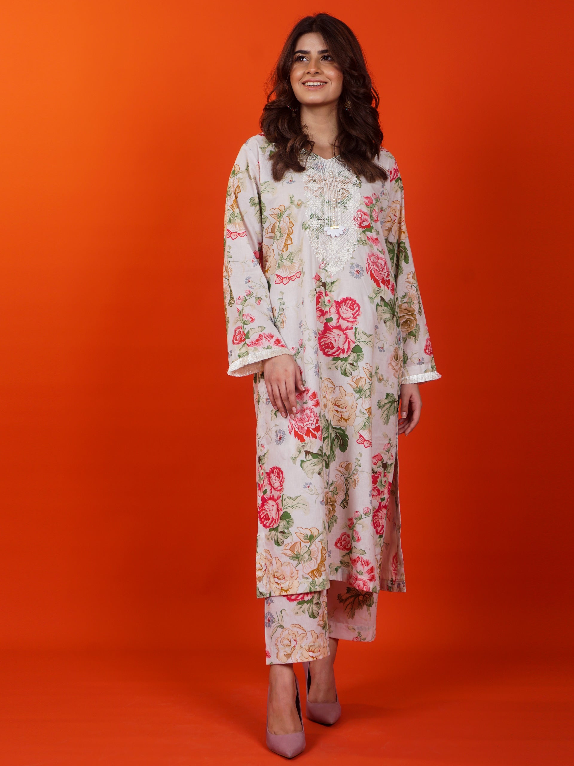 White Embroidered 2 pc - 54781