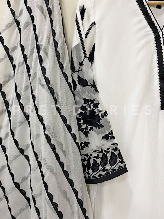White Chiffon 3 pc - 53034