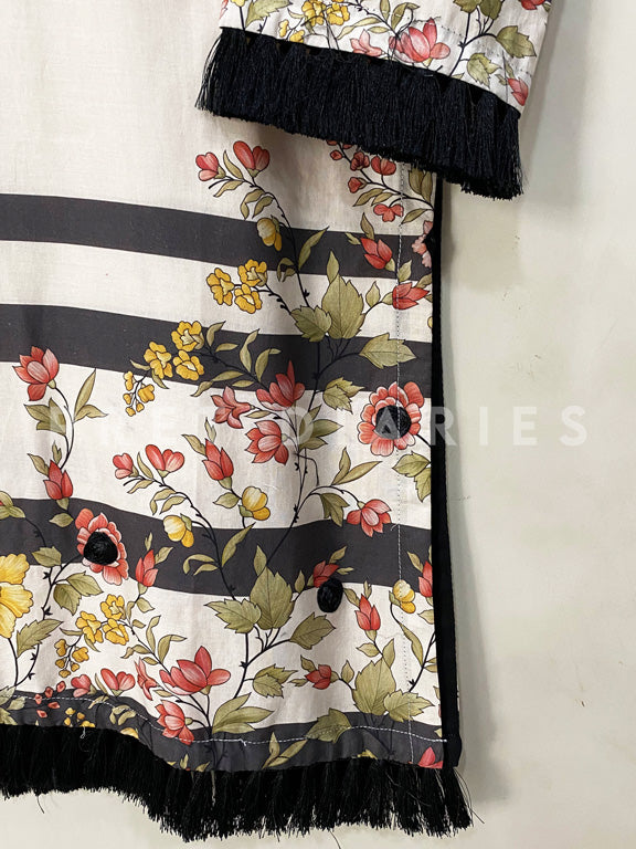 White Printed Kurta - 53015