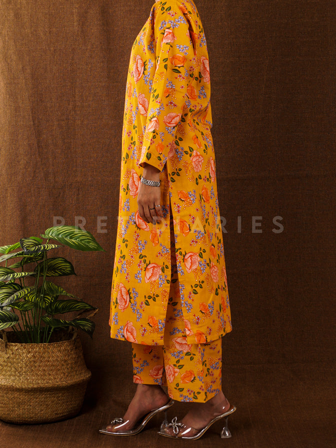 Yellow Khaddar 2 pc - 54847