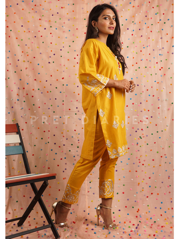 Yellow Embroidered 2 pc - 54501