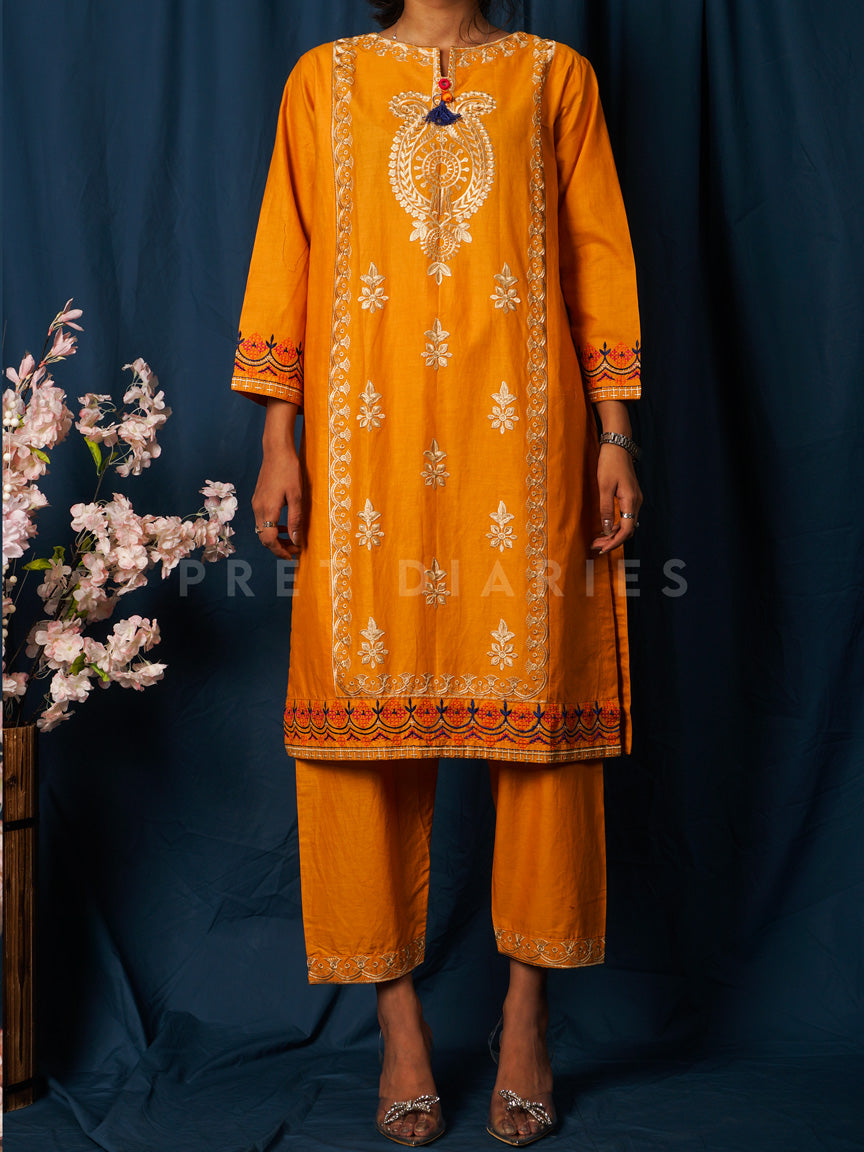 Yellow Embroidered 2 pc - 54725