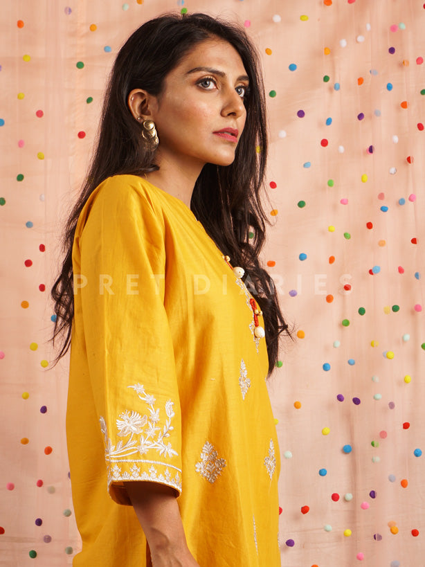 Yellow Embroidered 2 pc - 54501
