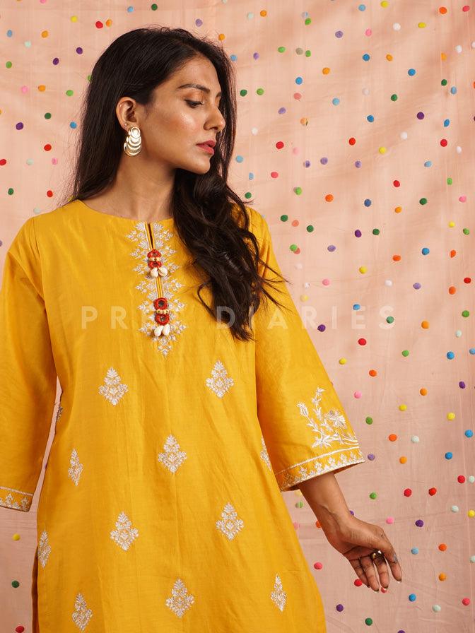 Yellow Embroidered 2 pc - 54501