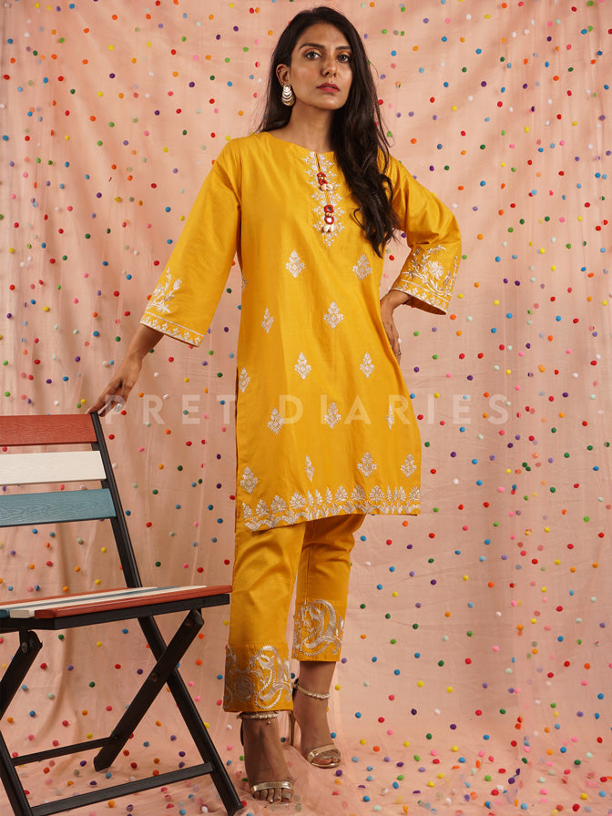 Yellow Embroidered 2 pc - 54501