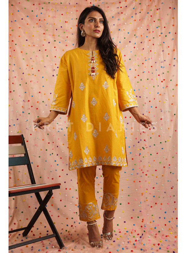 Yellow Embroidered 2 pc - 54501