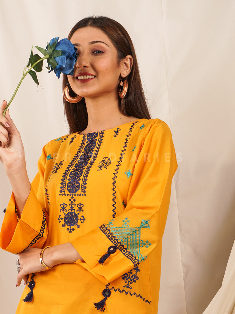 Yellow Embroidered 2 pc - 54511