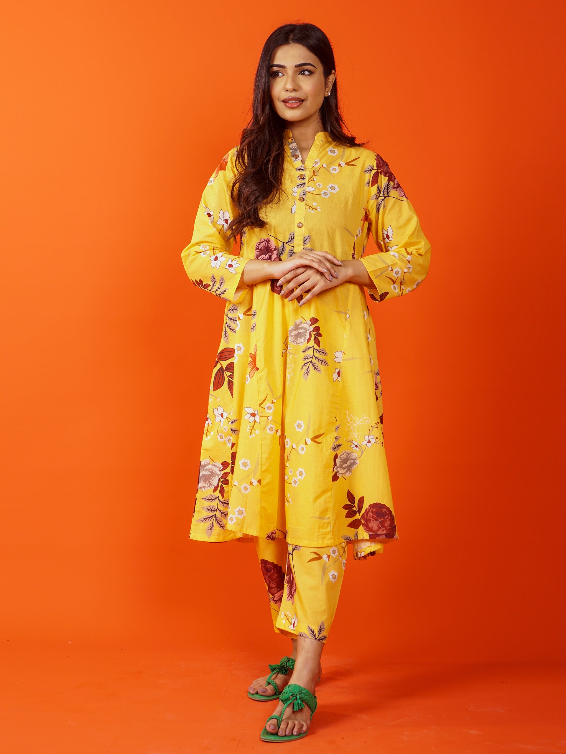 Yellow Digital Printed 2 pc - 54890