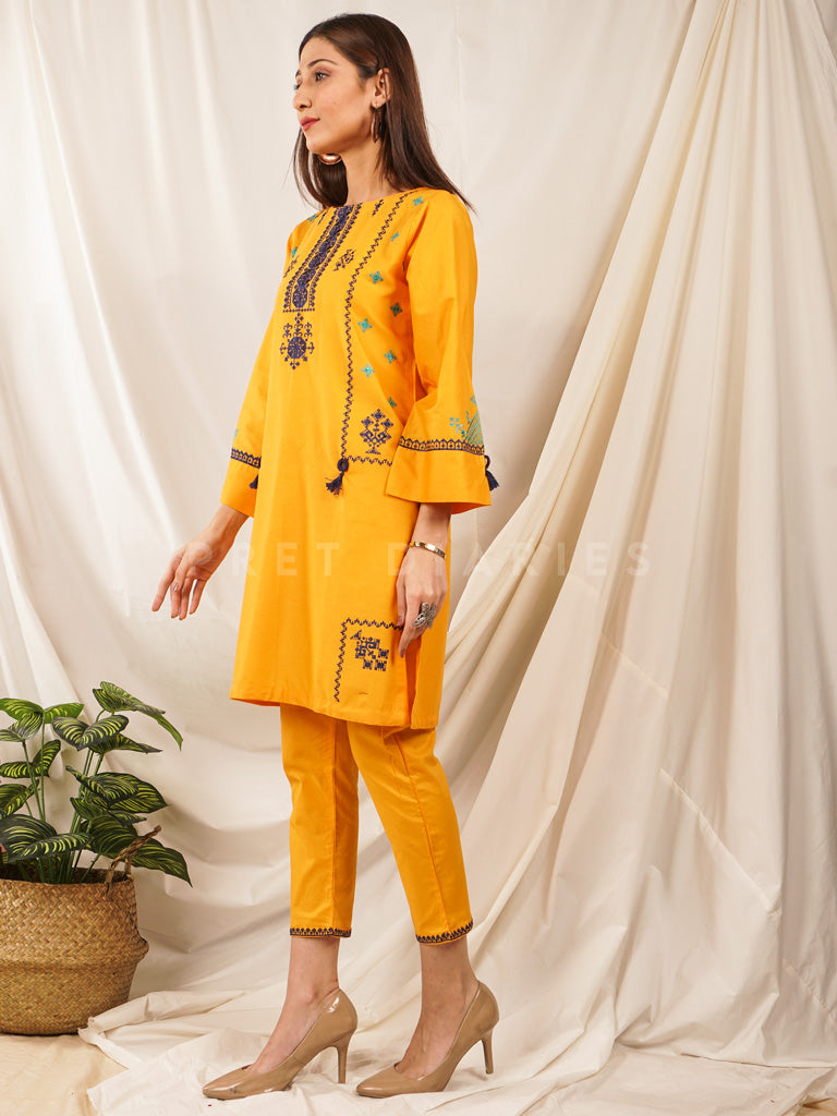 Yellow Embroidered 2 pc - 54511