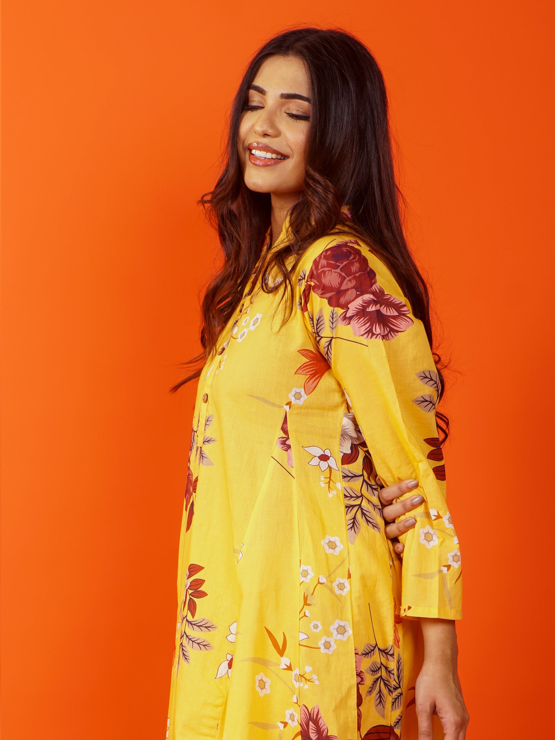 Yellow Digital Printed 2 pc - 54890