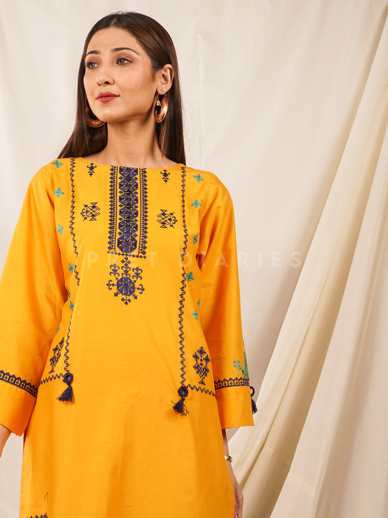 Yellow Embroidered 2 pc - 54511