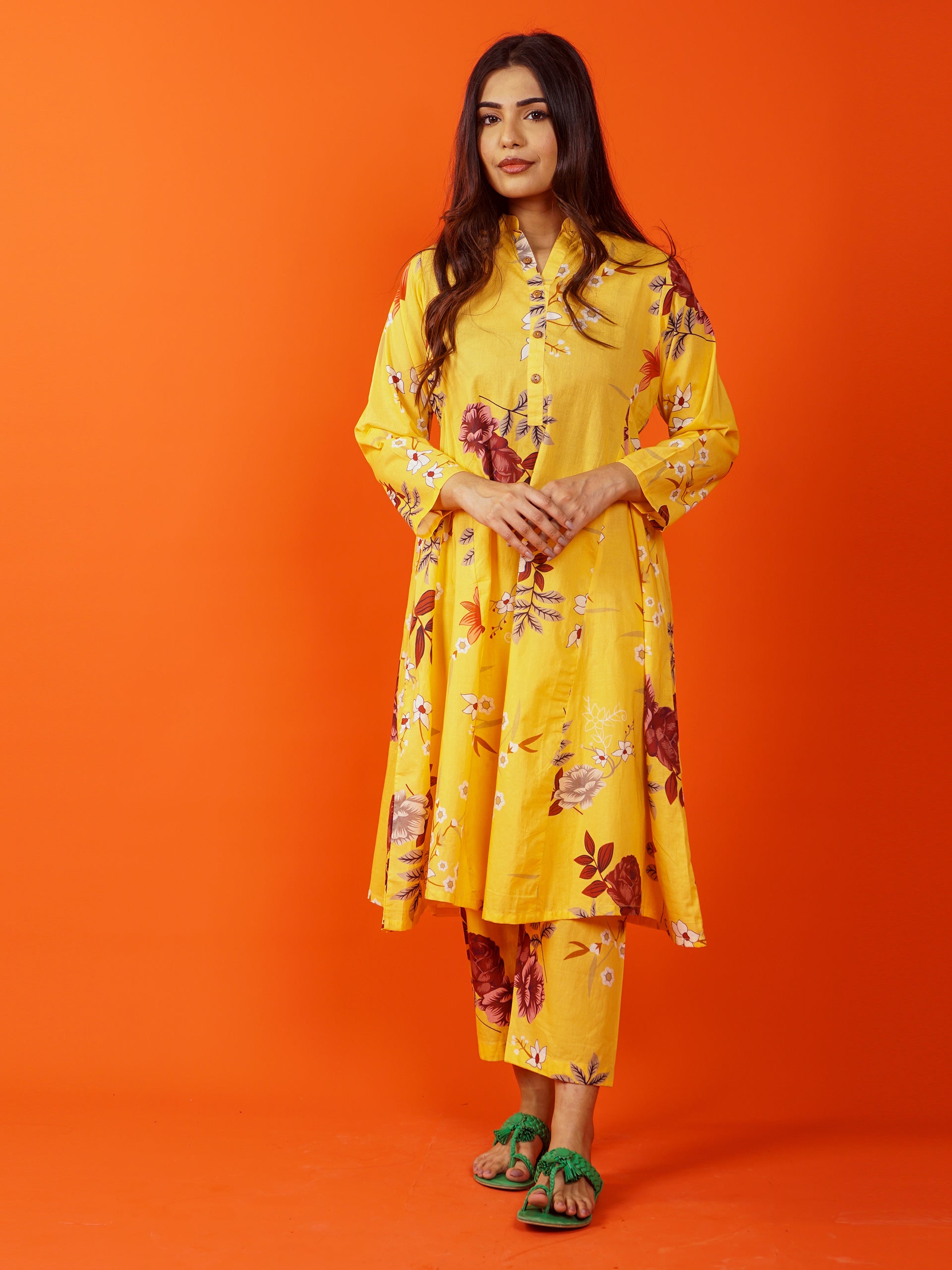 Yellow Digital Printed 2 pc - 54890