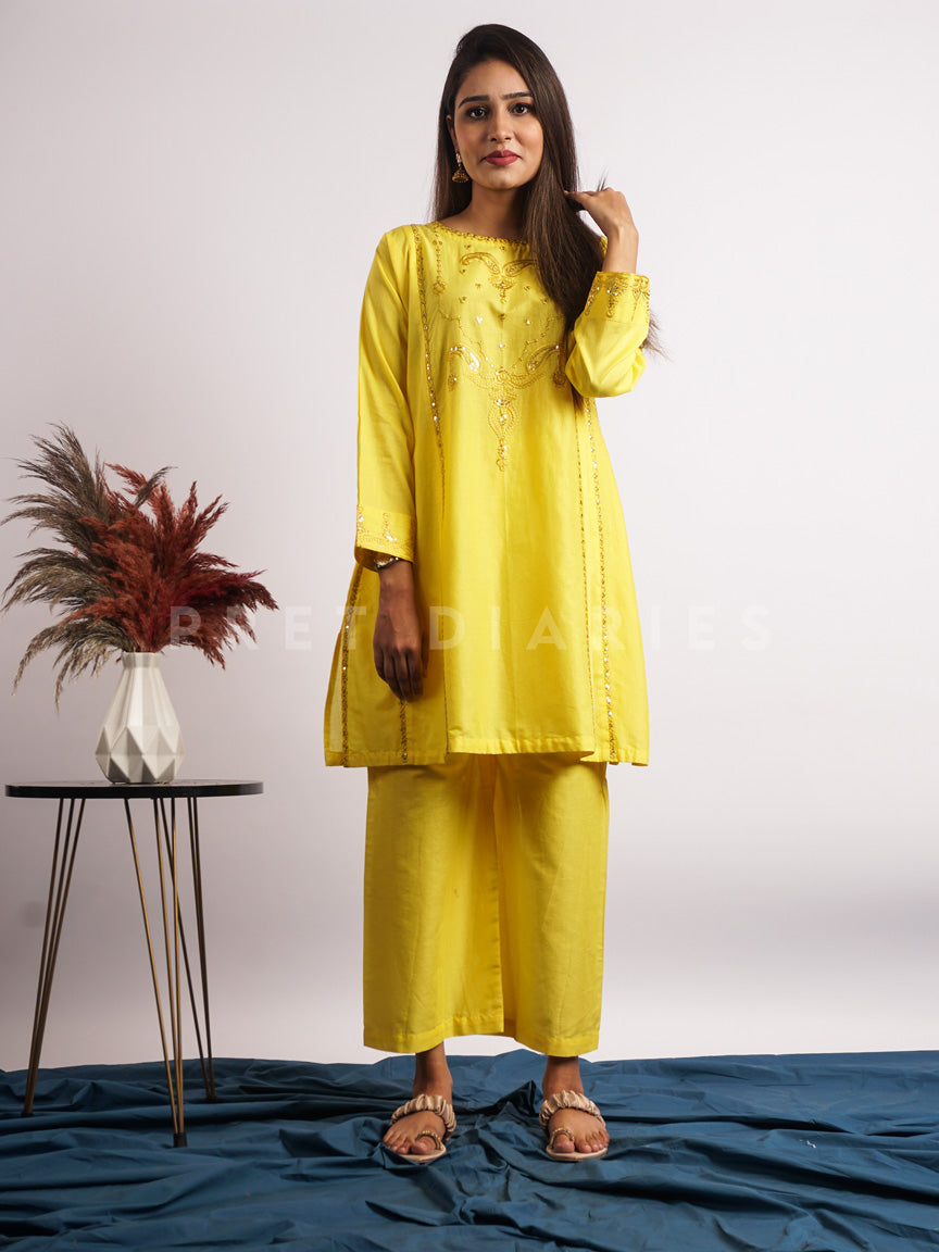 Yellow Embroidered 2 pc - 54502