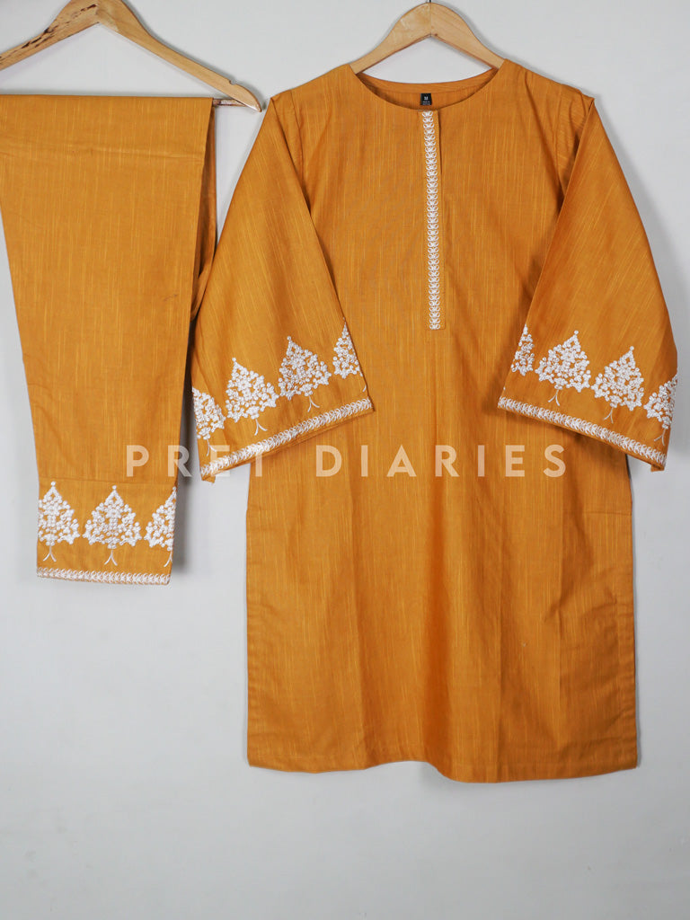 Yellow Khaddar 2 pc - 54358