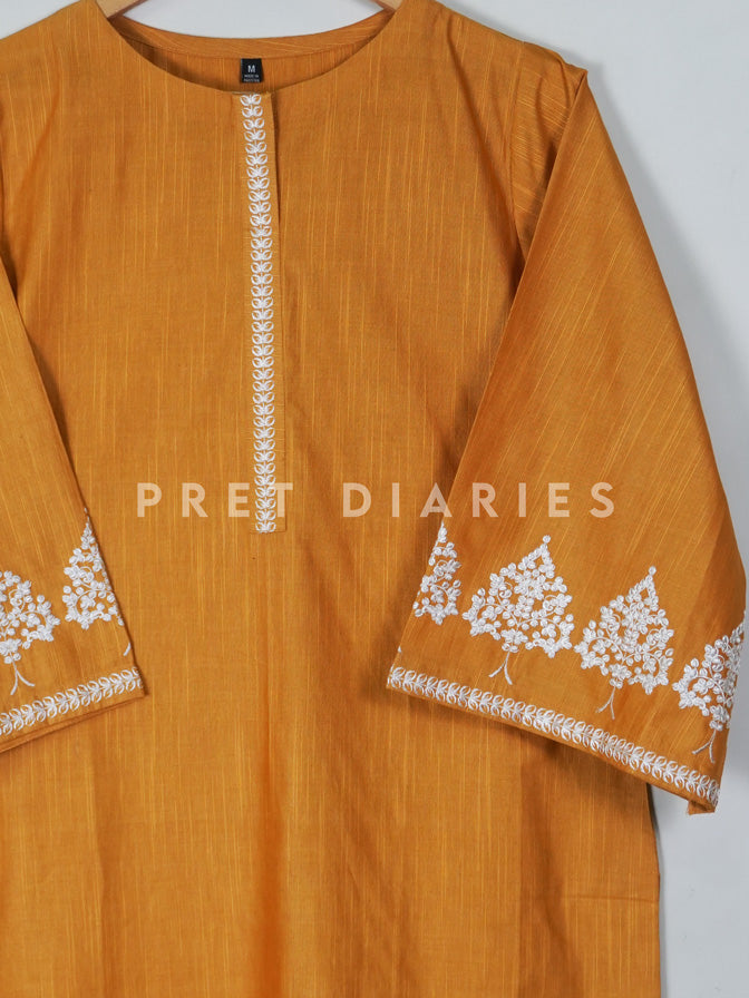Yellow Khaddar 2 pc - 54358