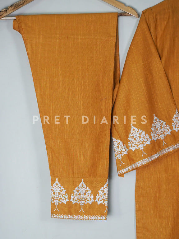 Yellow Khaddar 2 pc - 54358