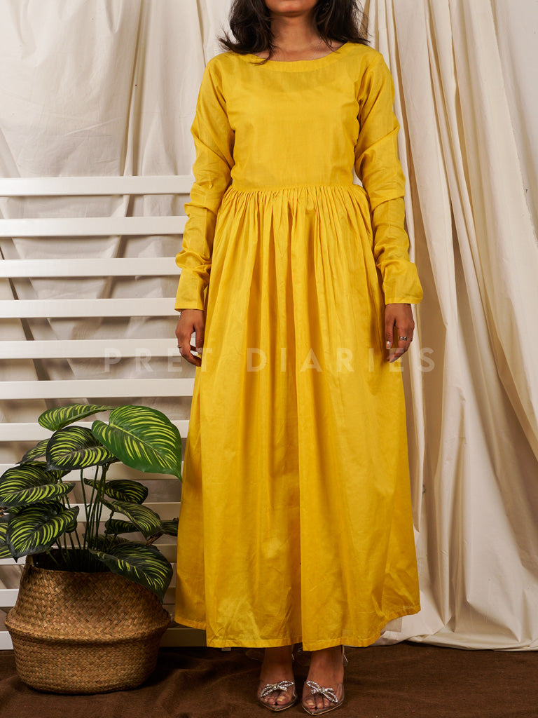 Yellow Long Frock - 54728