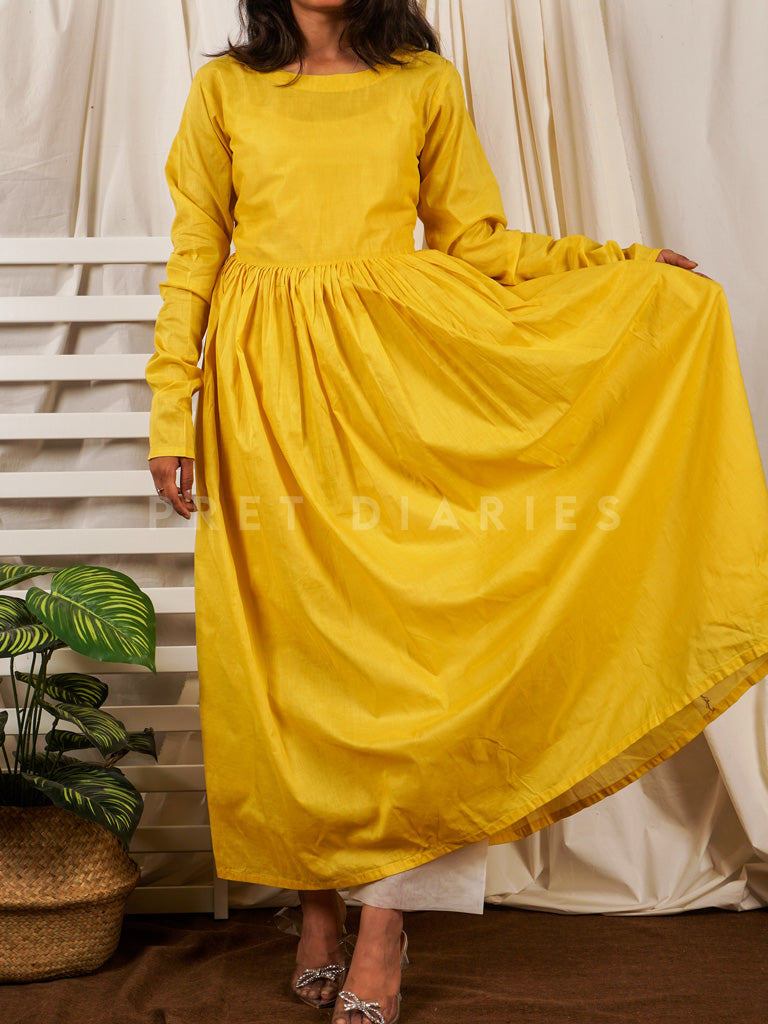 Yellow Long Frock - 54728