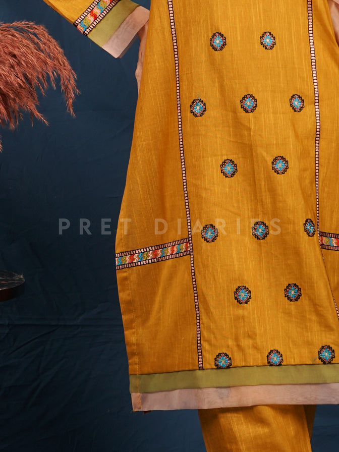 Yellow Khaddar 2 pc - 54489