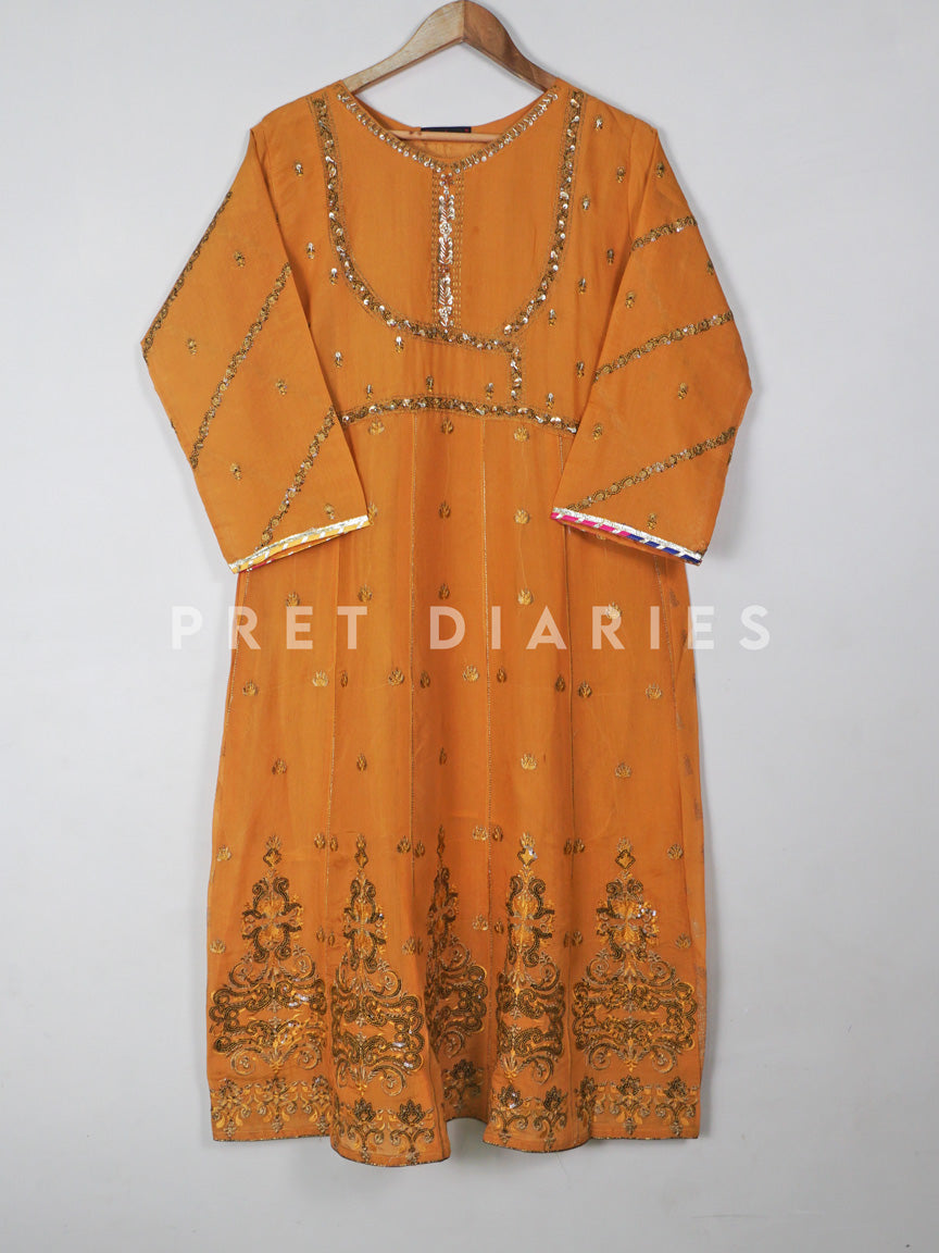 Yellow Long Frock- 54353
