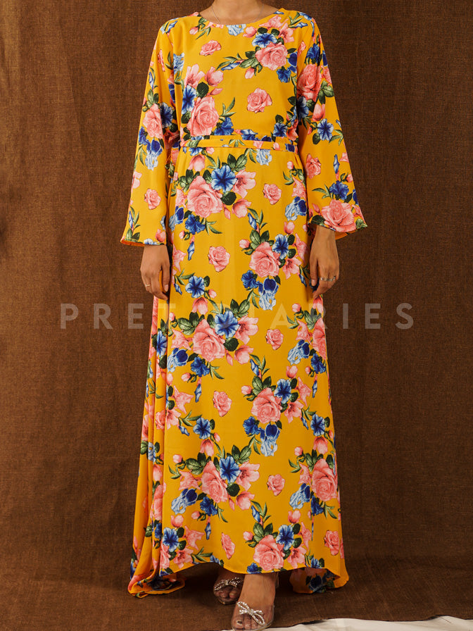 Yellow Printed Maxi - 54795